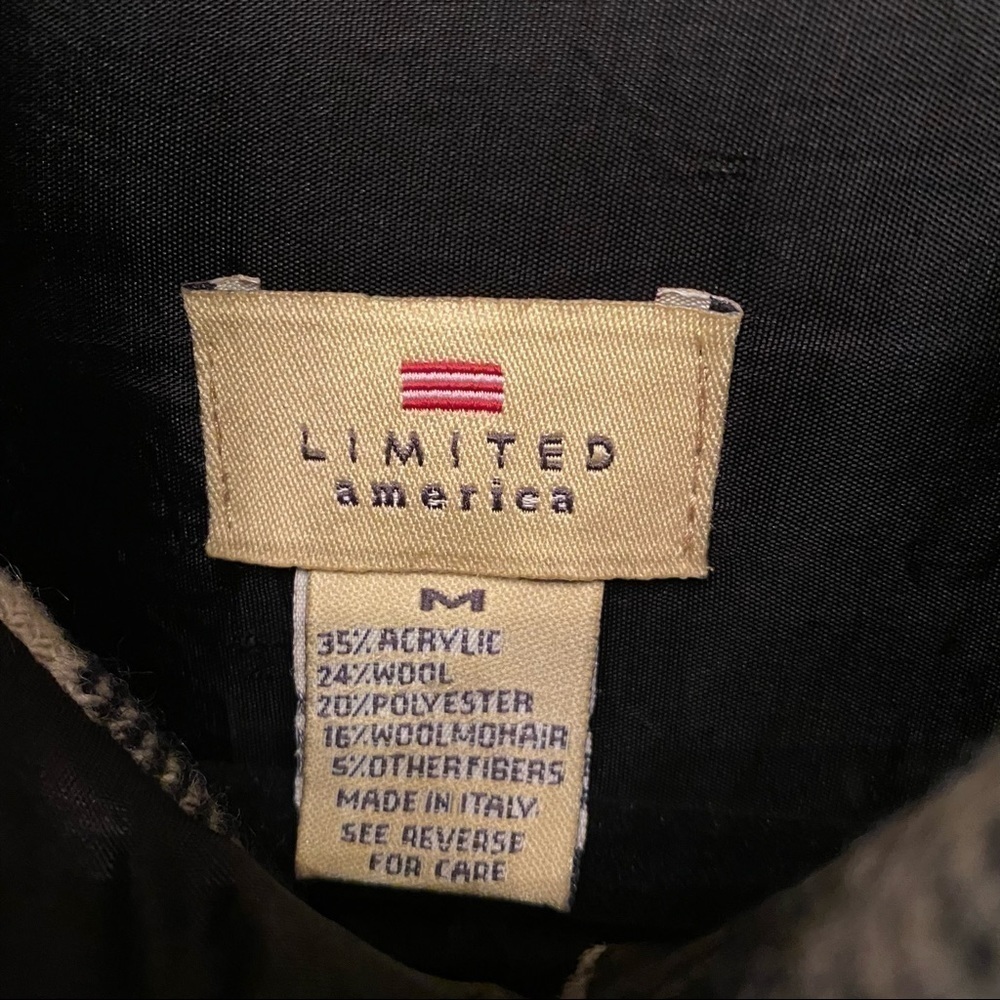 Vtg LIMITED AMERICA Gingham Plaid Wool/Mohair Blend Jacket-Medium-Made in Italy - Picture 7 of 7